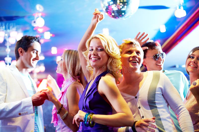 Party People Dancing in Disco Club Stock Image - Image of happy, music ...