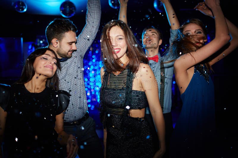 Friends Dancing At Nightclub Stock Image - Image of lifestyle, crowd ...
