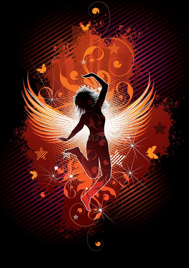Jumping Girl Paint Splash Stock Illustrations – 90 Jumping Girl