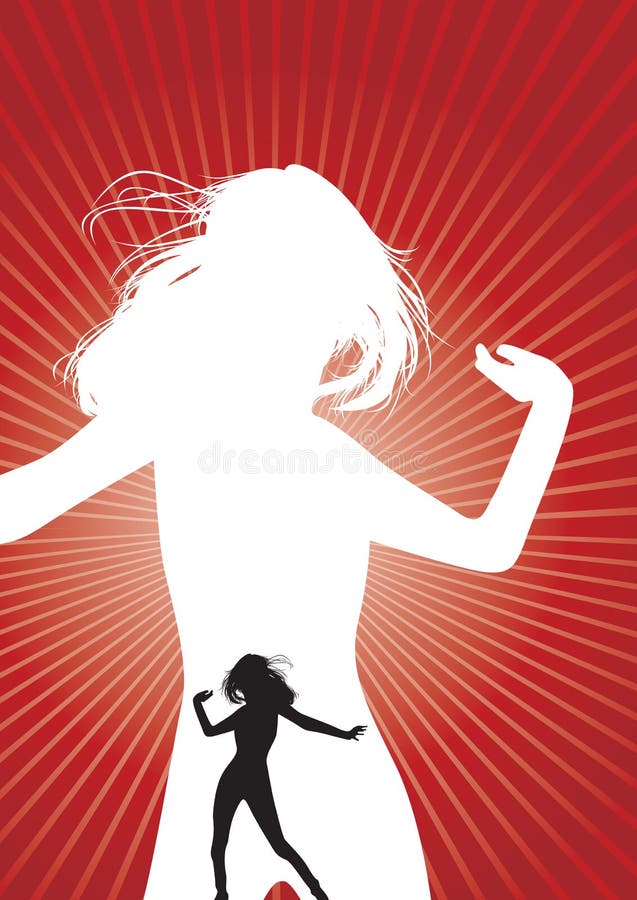 A dancing woman silhouette