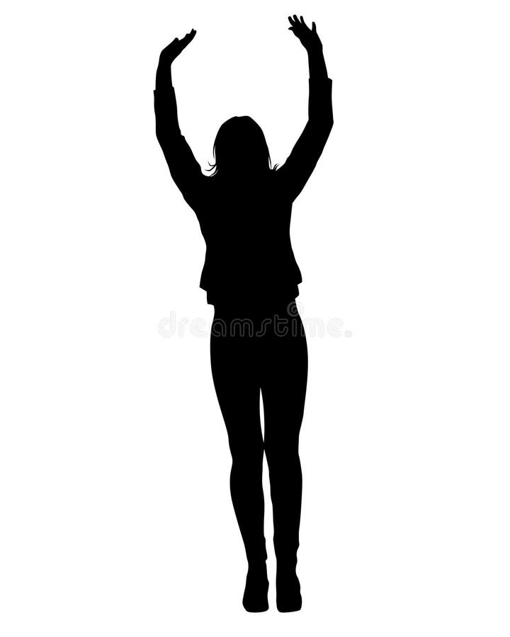 Young women are dancing in a nightclub. Isolated silhouettes on white background. Young women are dancing in a nightclub. Isolated silhouettes on white background