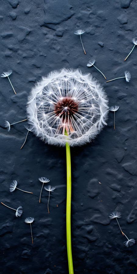 Dandelion la apus : Viața în continuare în aer vector illustration