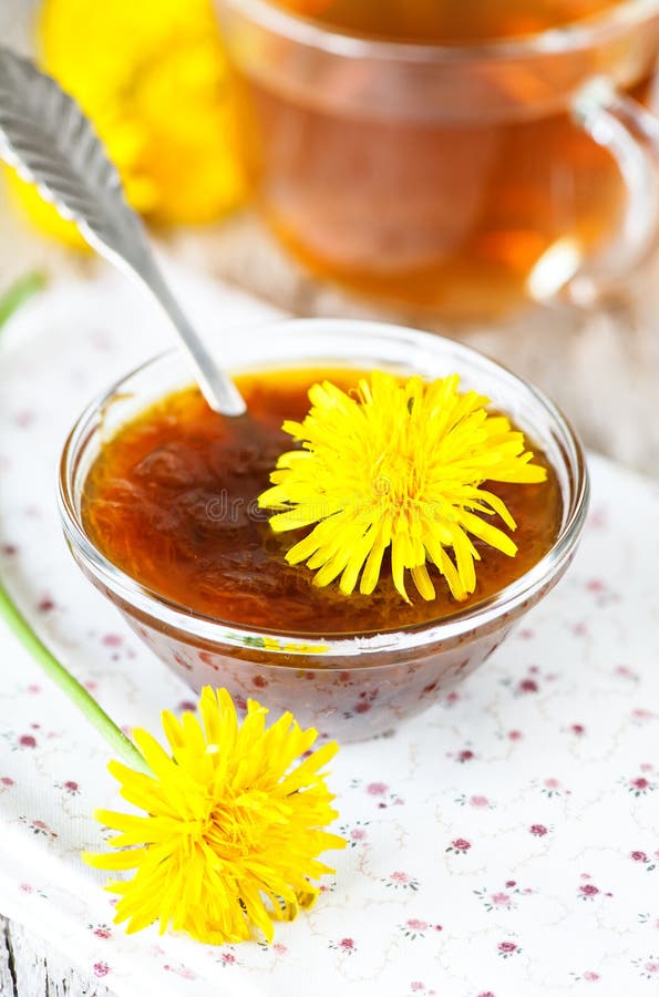 Edible Dandelions and Dandelion Jam Stock Photo Image of flora, organic 36832160