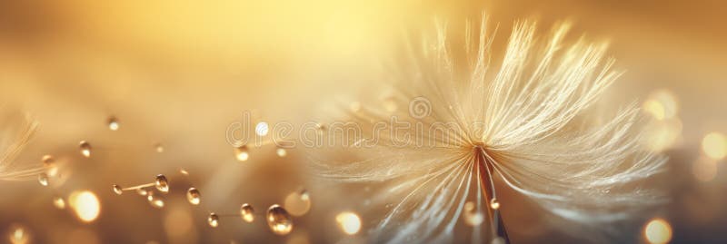 Dandelion flower macro with bokeh royalty free stock image