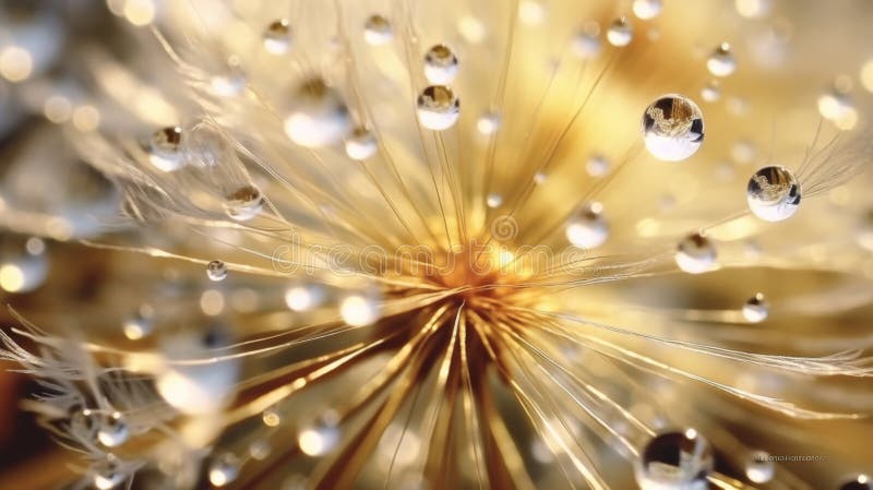 Dandelion flower macro with bokeh stock photos