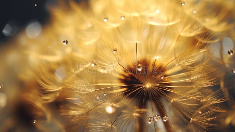 Dandelion flower macro with bokeh royalty free stock photo