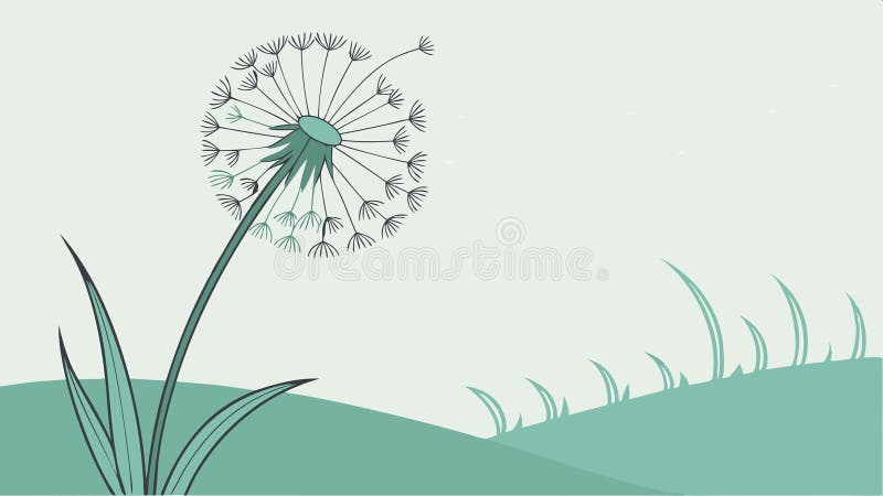 Dandelion kwiatowa ilustracja roślina naturalna i delikatny wektor sztuki kwiatowej Generative AI ilustracja wektor