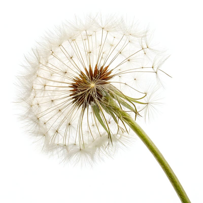Dandelion απομονωμένο σε λευκό φόντο απεικόνιση αποθεμάτων