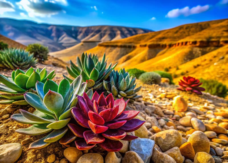 Dando a conocer la belleza escondida de Wadi Qelt Cisjordania una macroexploración de la flora y las texturas del desierto. Wadi Qelt, un oasis oculto en Cisjordania, revela su cautivadora belleza a través del lente de la macrofotografía. Esta imagen muestra los intrincados detalles de la flora del desierto, destacando la resiliencia y adaptación de las plantas en un ambiente duro. Desde las delicadas venas de una flor desértica hasta las texturas únicas de rocas y arena desérticas cada elemento se pone en el foco. El