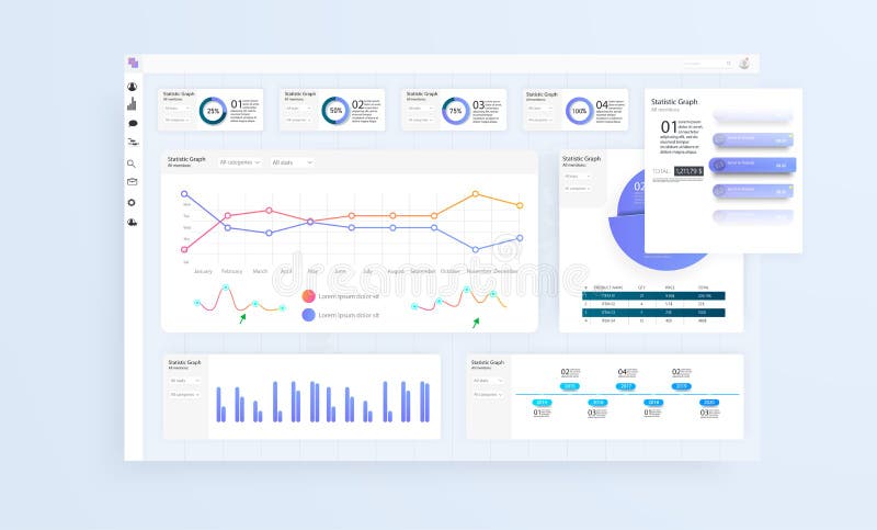 Dane Infographic zastosowanie UI UX Nowożytny inteligentny infographic diagrama wektoru interfejs ilustracja wektor Dane Infographic zastosowanie UI UX Nowożytny inteligentny infographic diagrama wektoru interfejs ilustracja wektor