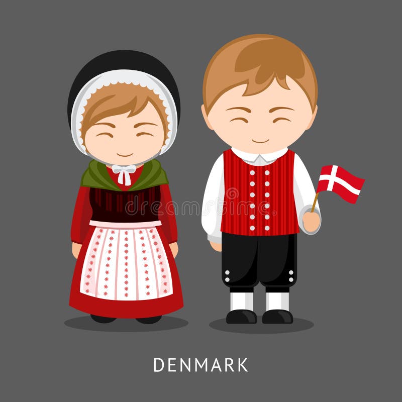 Sweden Woman And Man In Traditional Costume Stock Vector - Illustration