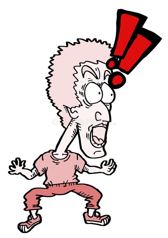 Danger cartoon expression vector illustration