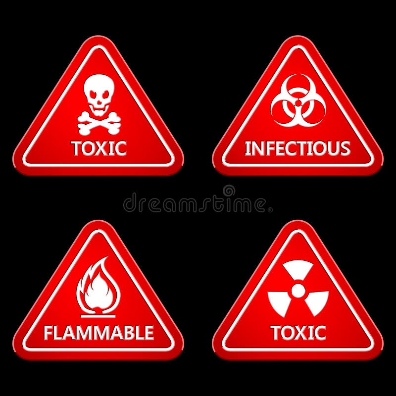 Danger and Caution Street Signs 07 Stock Vector Illustration of