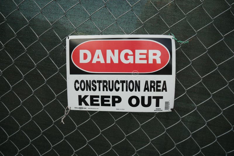 Danger Construction Area, Keep Out Stock Image Image of danger