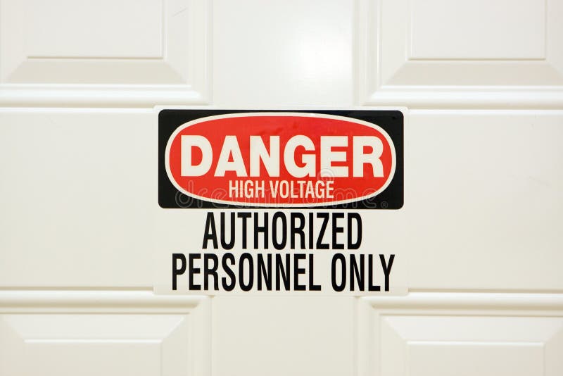 Danger High Voltage stock photography