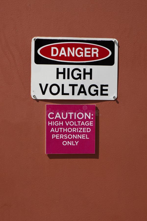 Danger High Voltage stock photo