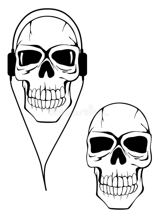 Danger skull tattoo stock vector. Illustration of pattern - 21613238