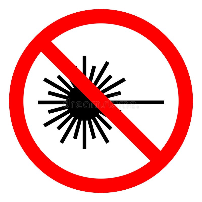 Danger Laser Beam Hazard Symbol,Vector Illustration, Isolate On White Background Label. EPS10 vector illustration
