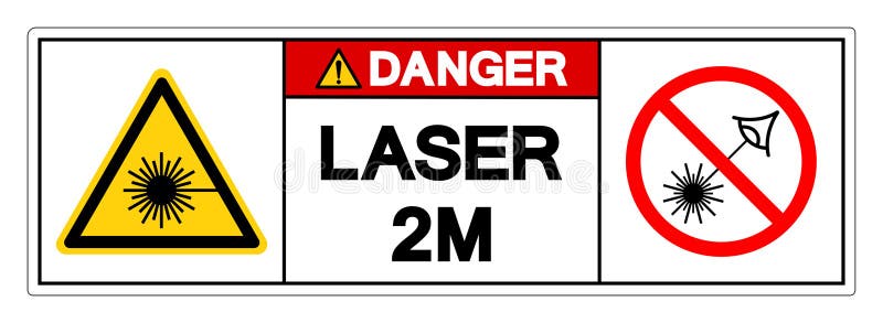 Danger Laser 2M Symbol Sign ,Vector Illustration, Isolate On White Background Label. EPS10 royalty free illustration