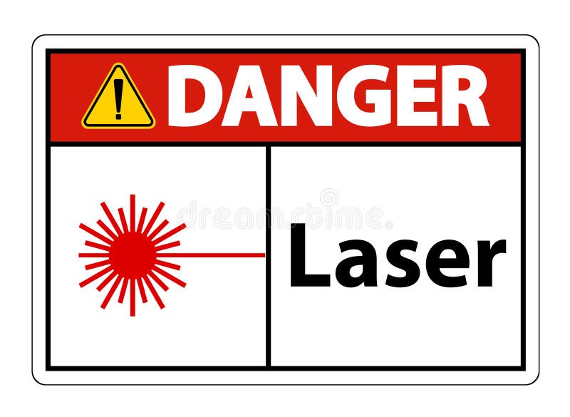 Danger Laser Symbol Sign Symbol Sign Isolate on Transparent Background