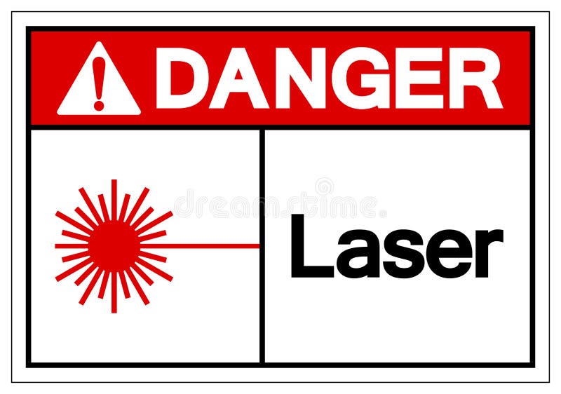 Danger Laser Symbol Sign ,Vector Illustration, Isolate On White Background Label. EPS10 royalty free illustration