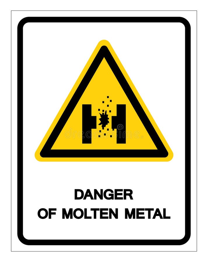 Danger of Molten Metal Symbol Sign, Vector Illustration, Isolate on