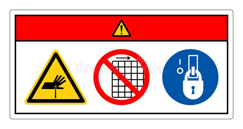 Danger Sharp Points Do Not Remove Guard Symbol Sign, Vector Illustration, Isolate On White Background Label. EPS10 stock illustration