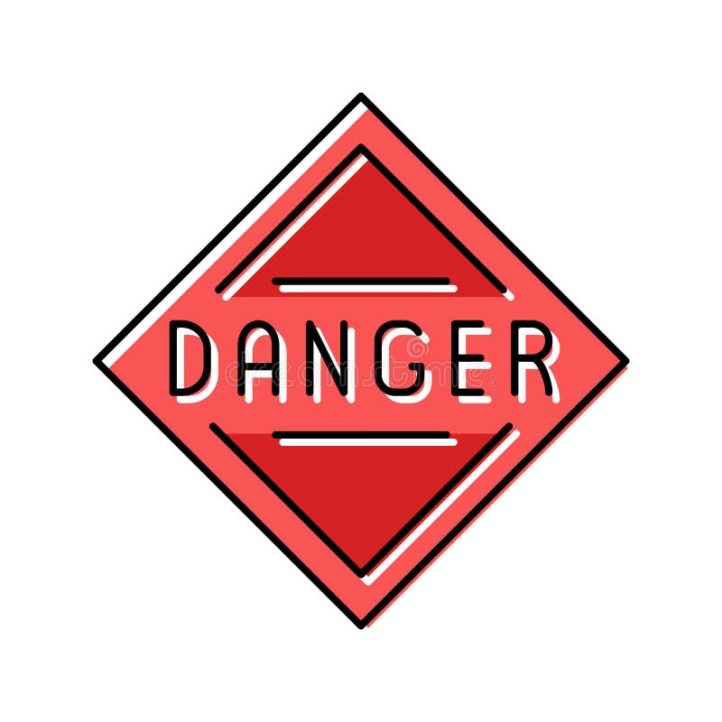 Danger Sign Color Icon Vector Illustration Stock Vector Illustration