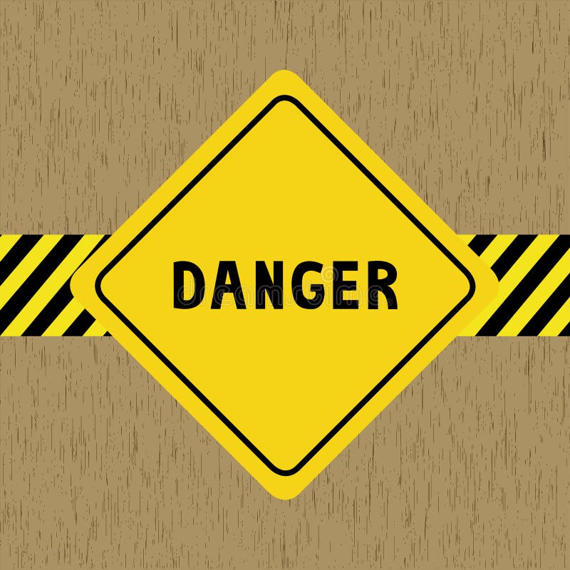 Danger sign stock illustration