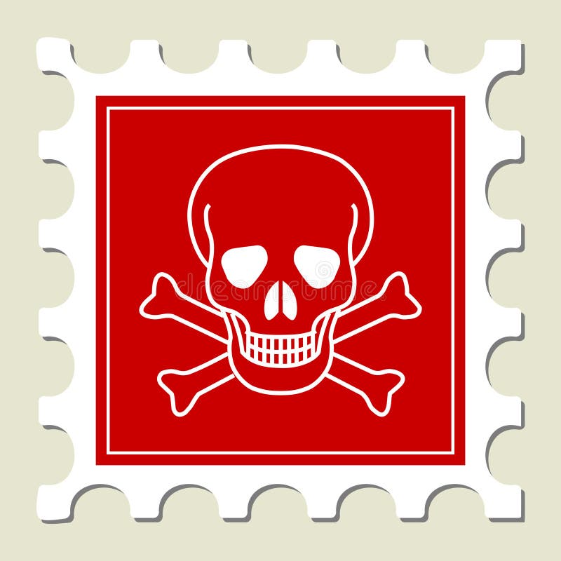 Danger Skull Sign Stamp stock vector. Illustration of ghost - 7534467 Danger Stamp