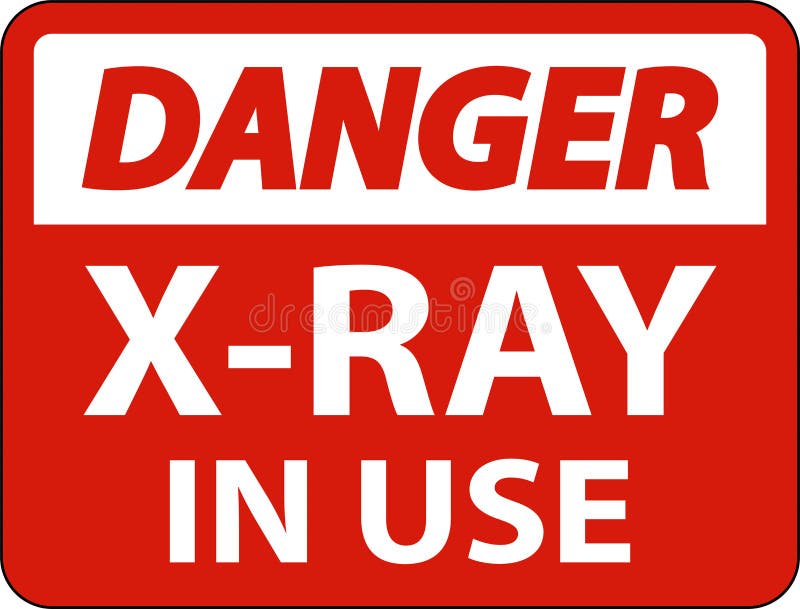 Danger Xray En Utilisation Signe Sur Fond Blanc Illustration de Vecteur