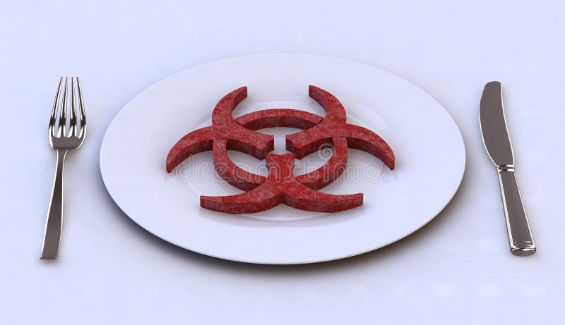 Dangerous food into plate concepts