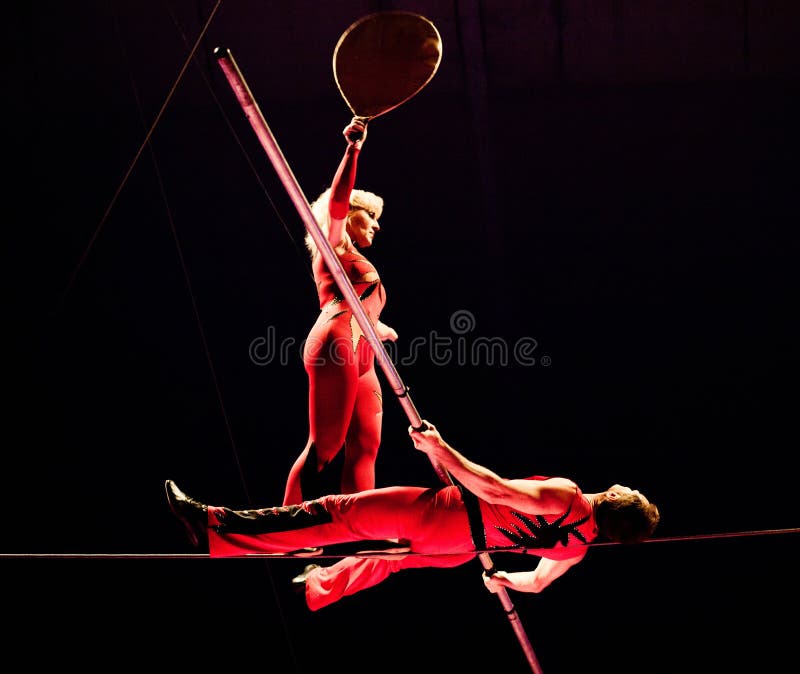 Dangerous circus performance