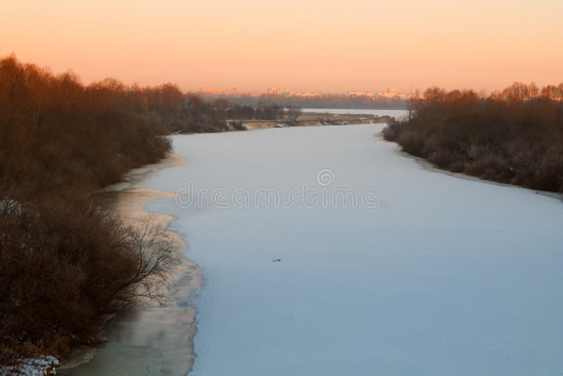 Dangerous Winter River Ravines Off the Coast Stock Image Image of