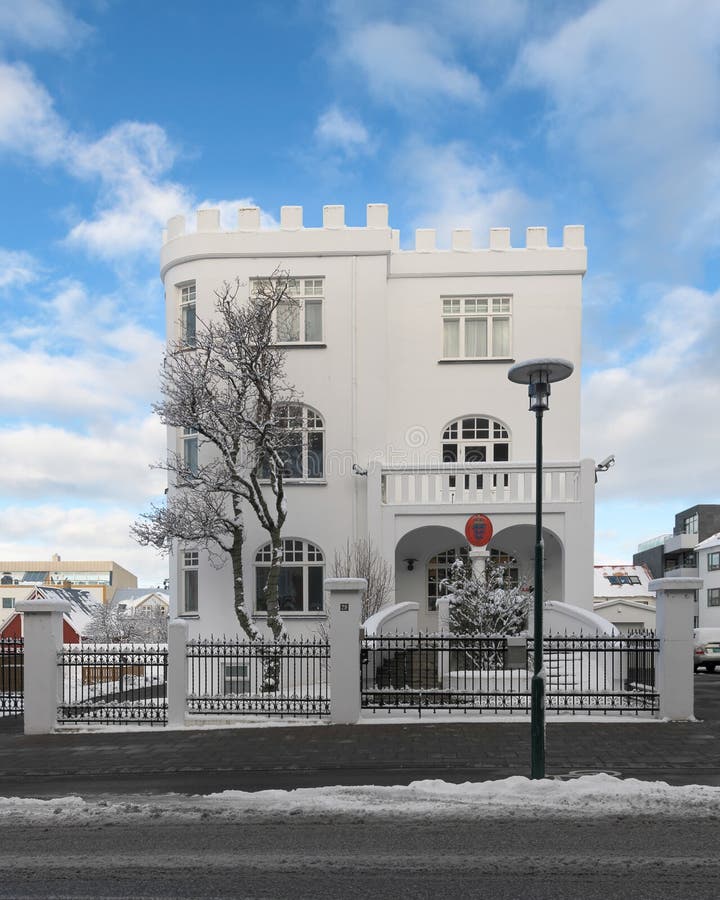 Danish Embassy in Downtown Reykjavik Editorial Image Image of