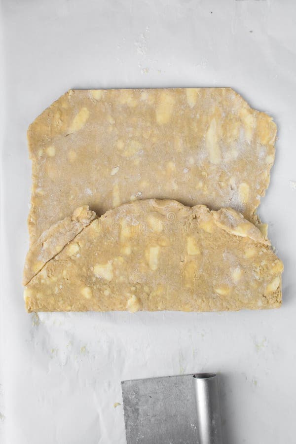 Danish Pastry Dough Being Laminated Stock Photo Image of short