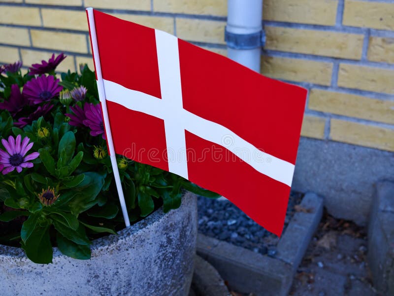 Danish tradition Denmark flag to mark a birthday