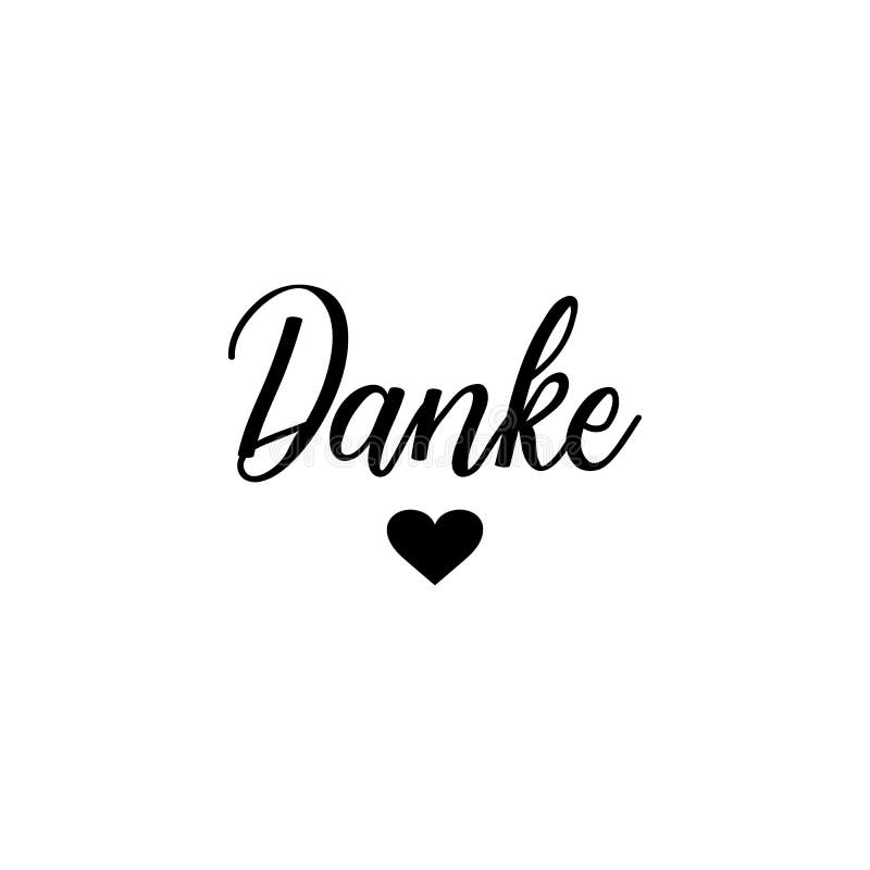 Danke Thank You Lettering Card Translation From Translation From German Thank You Stock Illustration Illustration Of Decorative German