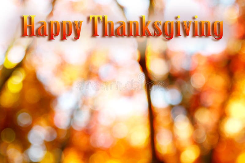 Dankzeggings Herfstbos royalty-vrije stock afbeelding