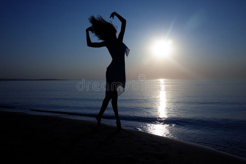 Dans bij zonsondergang royalty-vrije stock foto