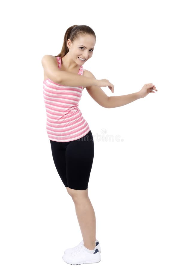 Dans för kvinna för grupp för Zumba konditiondans fotografering för bildbyråer Dans för kvinna för grupp för Zumba konditiondans fotografering för bildbyråer