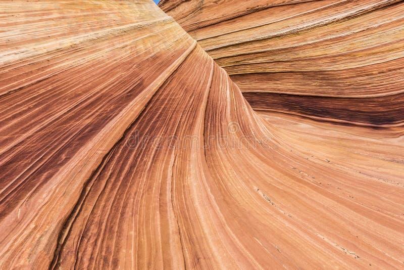 The Wave is an awesome vivid swirling petrified dune sandstone formation in Coyote Buttes North. It could be seen in Paria Canyon-Vermilion Cliffs Wilderness, Utah. USA. The Wave is an awesome vivid swirling petrified dune sandstone formation in Coyote Buttes North. It could be seen in Paria Canyon-Vermilion Cliffs Wilderness, Utah. USA