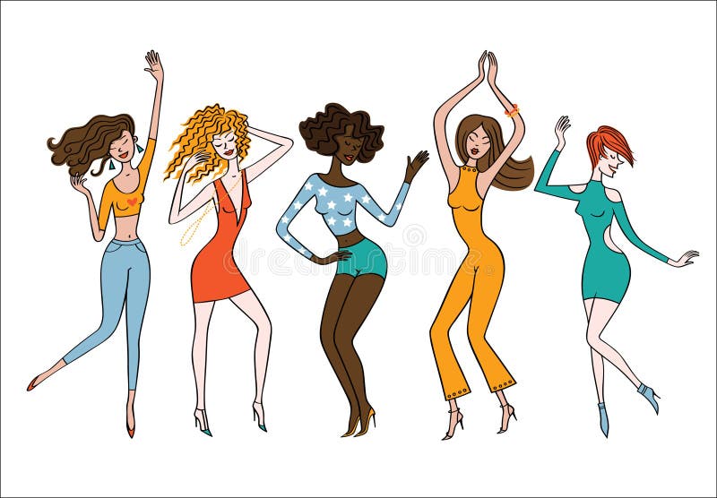 dansa flickan stock illustrationer dansa flickan stock illustrationer