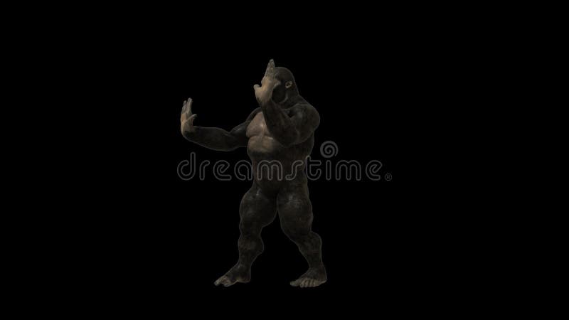 Gorilla Funny Hip Hop Street Dance 6 banque de vidéos