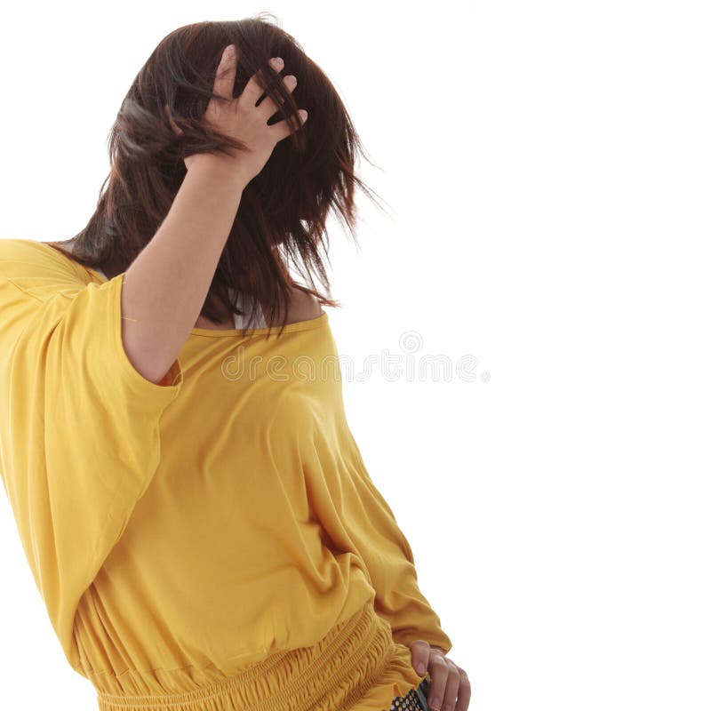 Danse sexy de femme d'isolement photos stock Danse sexy de femme d'isolement photos stock