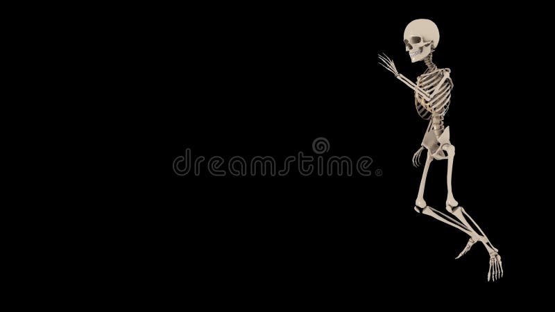 Danse Hip Hop de Squelette Drôle illustration stock