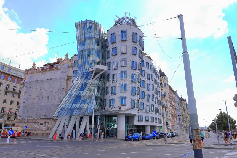 Danshouse tancici dum in prague cCzech praha fotografering för bildbyråer