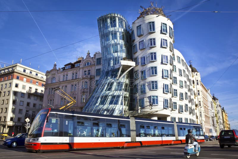 Danshus prague royaltyfri fotografi