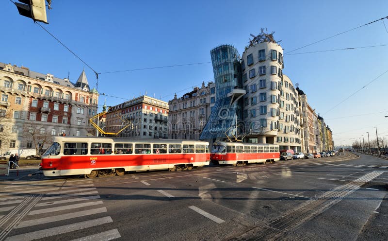 Danshus prague fotografering för bildbyråer