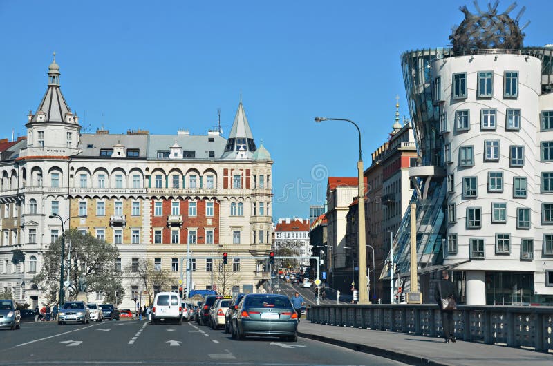 Danshus prague arkivbild